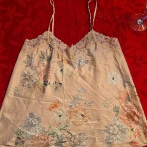 Flora Nikrooz Floral Lace Chemise in Pink and Cream